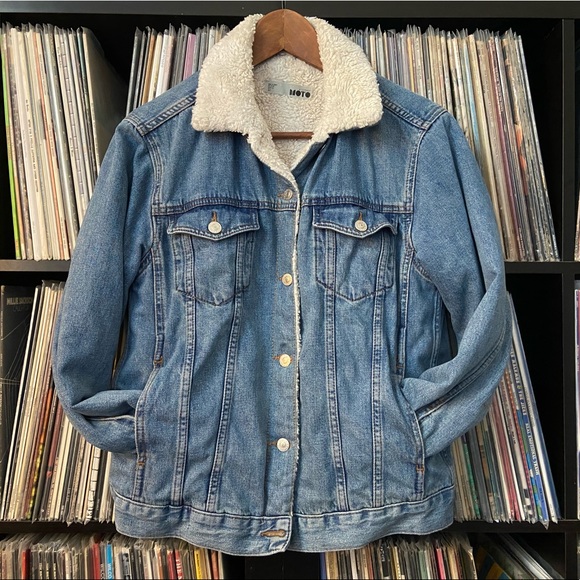 ❄️ Topman / ASOS Winter Sherpa Style Lined Denim / Jean Jacket ❄️ - Picture 11 of 16
